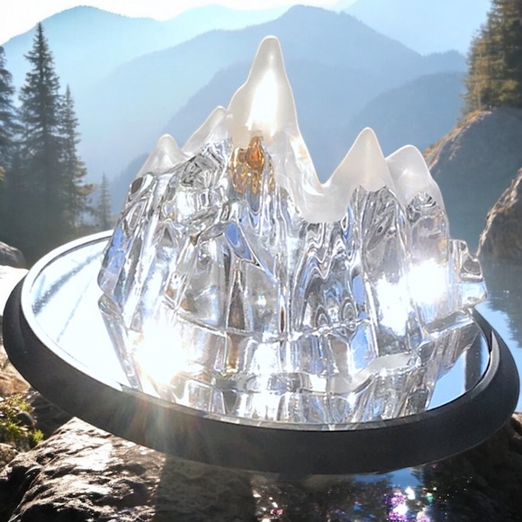 Franklin Mint Crystal Mountain Gold Train w/ Base - Picture 12 of 16